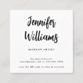 QRコードエレガントとモダン金ゴールド スクエア名刺 (裏面)