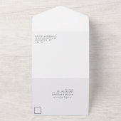 QRコードエレガントの後ミニマルで幸せ結婚に オールインワン招待状 (外側)