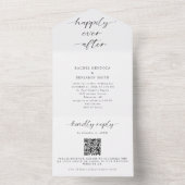 QRコードエレガントの後ミニマルで幸せ結婚に オールインワン招待状 (内側)