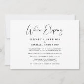 QRコードエレガントウェディングレセプションの駆け落ち 招待状 (正面)