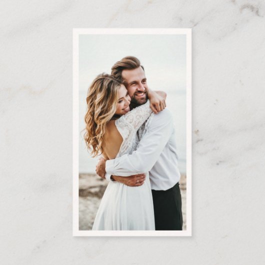 QRコードエレガントシック写真オンラインRSVPエンクロージャ エンクロージャーカード (裏面)