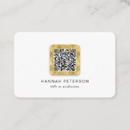QRコードエレガントシンプルモダンの金ゴールドスタイリッシュトレンディー  名刺