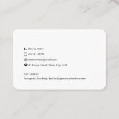 QRコードエレガントシンプルモダンの金ゴールドスタイリッシュトレンディー  名刺 (裏面)