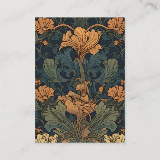 qrコードエレガントフローラアールヌーボー結婚ズ エンクロージャーカード (裏面)