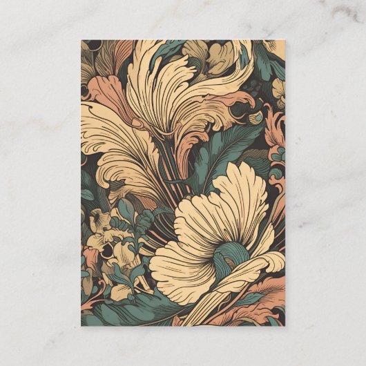 qrコードエレガントフローラアールヌーボー結婚ズ エンクロージャーカード (裏面)