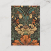 qrコードエレガントフローラアールヌーボー結婚ズ エンクロージャーカード (裏面)