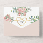 QRコードエレガントフローラ結婚 オールインワン招待状 (裏面)