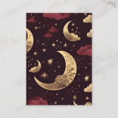 qrコードエレガントブルゴーニュ金ゴールドシナ結婚ーズ エンクロージャーカード (裏面)