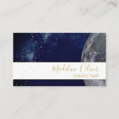 QRコードエレガントプロフェッショナル夜空 名刺 (正面)