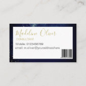 QRコードエレガントプロフェッショナル星空 名刺 (裏面)