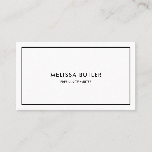 QRコードエレガントプロフェッショナル白黒 名刺 (正面)