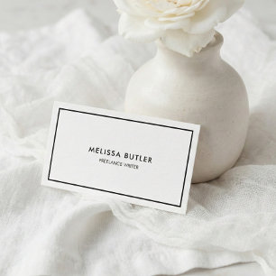 QRコードエレガントプロフェッショナル白黒 名刺