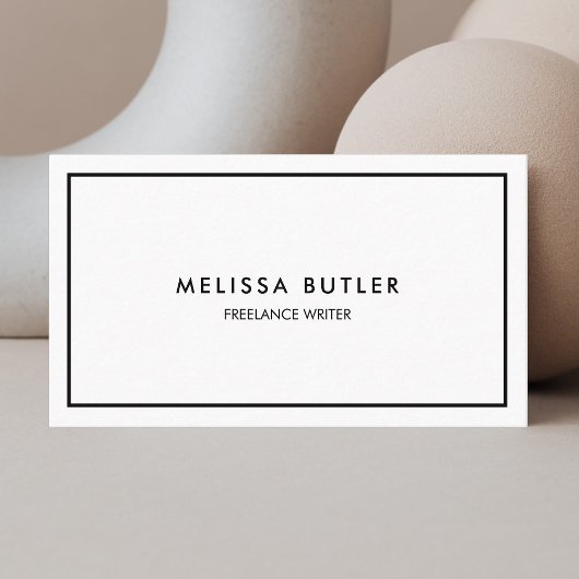 QRコードエレガントプロフェッショナル白黒 名刺