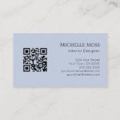 QRコードエレガントボモダンタニカル緑 名刺 (裏面)