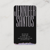 QRコードエレガントモノグラム接続 名刺 (裏面)