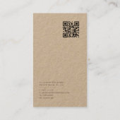 QRコードエレガント付きフローラクラフト名刺 名刺 (裏面)