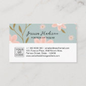 QRコードエレガント付きフローラ名刺 | DP7 名刺 (裏面)