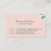 QRコードエレガント付きフローラ名刺 | DP7 名刺 (裏面)