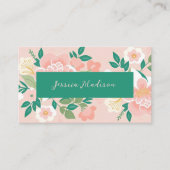 QRコードエレガント付きフローラ名刺 | DP7 名刺 (正面)