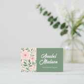 QRコードエレガント付きフローラ名刺 | DP7 名刺 (スタンド正面)