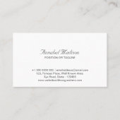 QRコードエレガント付きフローラ名刺 | DP7 名刺 (裏面)