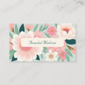 QRコードエレガント付きフローラ名刺 | DP7 名刺 (正面)