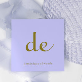 QRコードエレガント紫モダンユニーク化粧品 スクエア名刺