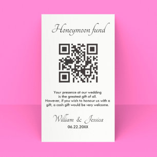 QRコードエンクロージャカード付きハネムーン基金 エンクロージャーカード