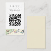 QRコードオンラインビーチポジターノウェブサイトRSVP エンクロージャーカード (正面/裏面)