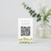 QRコードオンラインビーチPalm Trees WebサイトRSVP エンクロージャーカード (スタンド正面)