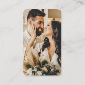 QRコードオンライン写真フローラ出欠の応答カード 名刺 (裏面)