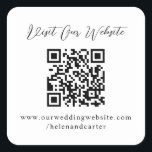 QRコードオンライン結婚のウェブサイト スクエアシール<br><div class="desc">ザッカスタマイズズルのウェブサイトを見て!オンラ素晴らしイ結婚ンrsvpのようなウェブサイトの結婚詳細</div>