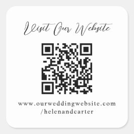 QRコードオンライン結婚のウェブサイト スクエアシール
