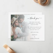 QRコードオンライン結婚フォトギャラリーありがとう ノートカード (正面/裏面インサイチュ)