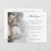 QRコードオンライン結婚フォトギャラリーありがとう ノートカード (正面/裏面)