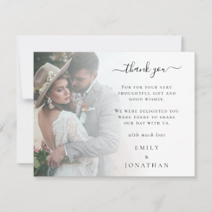 QRコードオンライン結婚フォトギャラリーありがとう ノートカード