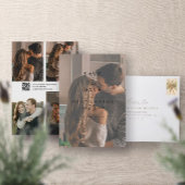 QRコードオーバーモダンレイエレガント5フォトタイポグラフィ セーブザデート