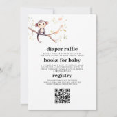 QRコードオールインワンワイルドワンサファリベイビーシャワー 招待状 (裏面)