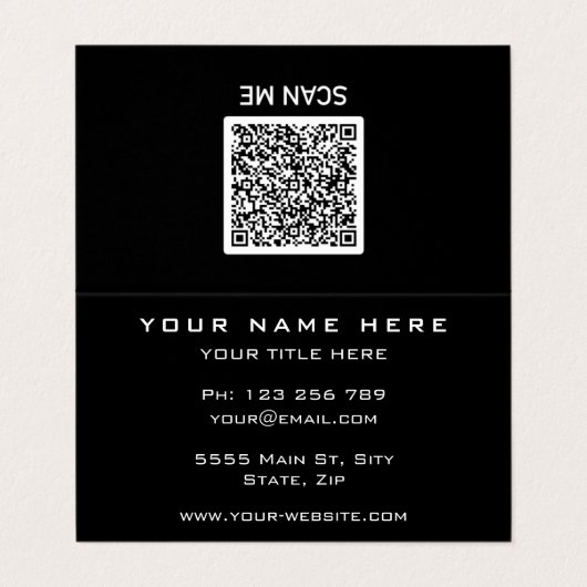 QRコードカスタムの色とフォント名刺 名刺 (外部フラット)