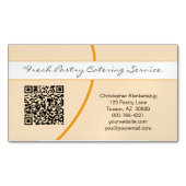 QRコードカスタムを使用した写真のペストリー写真 マグネット名刺 (正面)