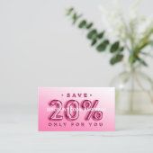 QRコードカスタムショッピング20%オフ挿入オンライン挿入 名刺 (スタンド正面)