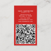 QRコードカスタムスキャン可能かわいいイチゴ垂直 名刺 (裏面)