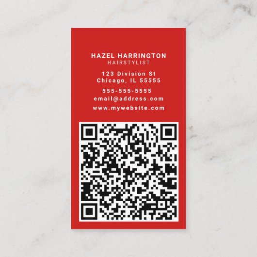 QRコードカスタムスキャン可能かわいいイチゴ垂直 名刺 (裏面)