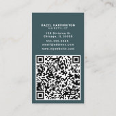 QRコードカスタムスキャン可能な木の水色垂直 名刺 (裏面)