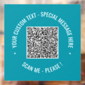 QRコードカスタムテキストとカラー ウィンドウクリング ウィンドウサイン (シート2)