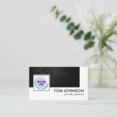 QRコードカスタムデザイン仮想連絡黒はっきりした色 名刺 (スタンド正面)