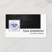 QRコードカスタムデザイン仮想連絡黒はっきりした色 名刺 (正面)