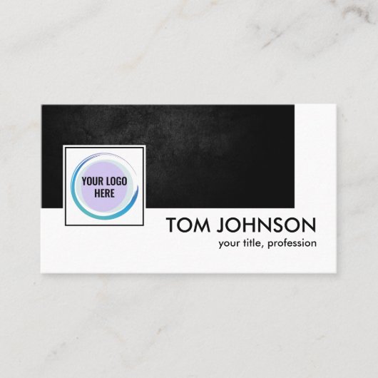 QRコードカスタムデザイン仮想連絡黒はっきりした色 名刺 (正面)