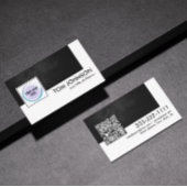 QRコードカスタムデザイン仮想連絡黒はっきりした色 名刺