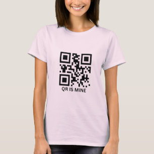 QRコードカスタムパーソナライズされたTシャツ Tシャツ